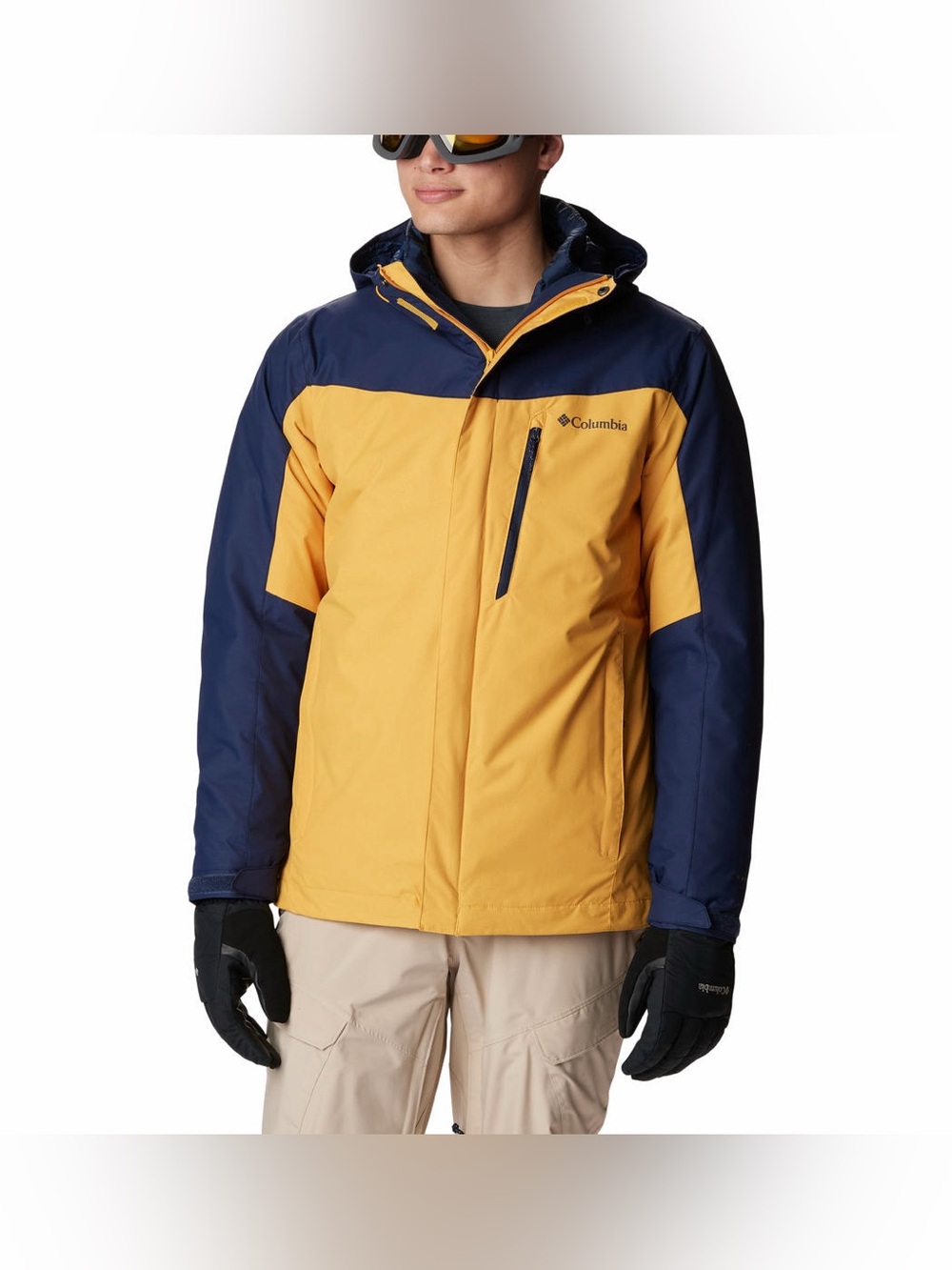 Columbia "Fire Ridge" Yellow and Black Shell Parka.